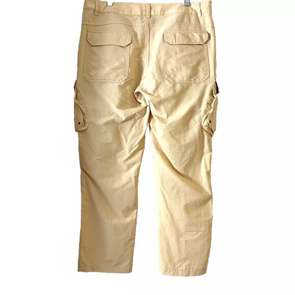 Grundens Butter Yellow Breakwater Cargo Pants Men's 38 Outdoors Fishing Gorpcore - Picture 2 of 9
